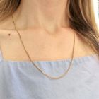 Image 6 of Gold gourmet link chain | 54 cm