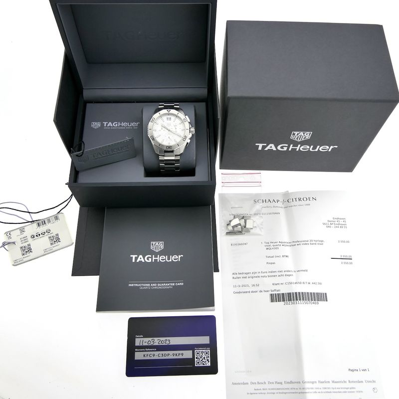 Image 15 of TAG Heuer Aquaracer Professional Chronograph CBP1111; Chronograph men's watch