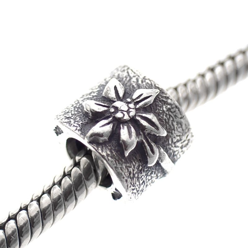 Image 2 of Pandora charm; Silver; Sunflower