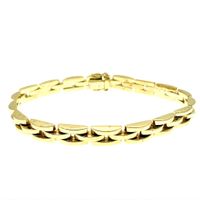 Gold unique link bracelet | 19.5 cm