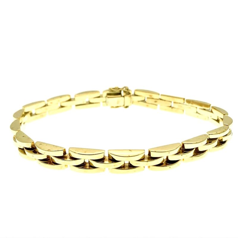 Image 1 of Gold unique link bracelet | 19.5 cm