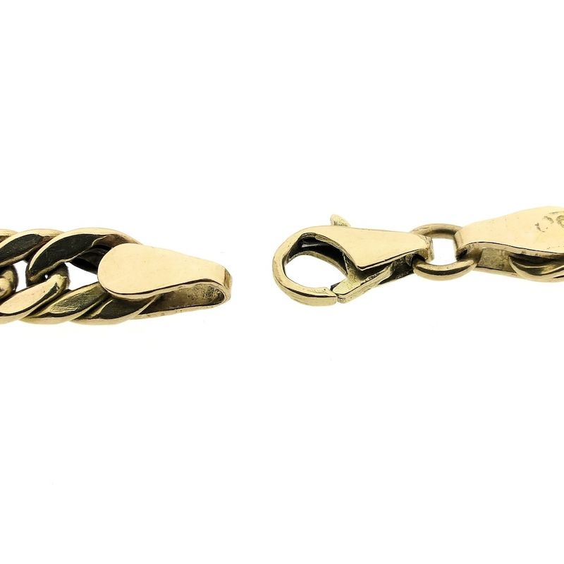 Image 7 of Gold flat gourmet link bracelet