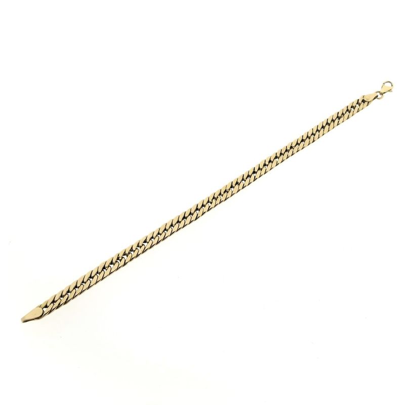 Image 9 of Gold flat gourmet link bracelet