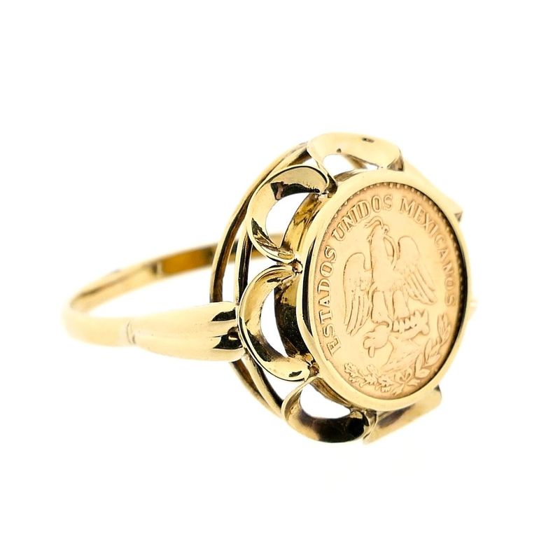 Image 6 of Golden Dos Pesos Ring 1945 (Mexico)