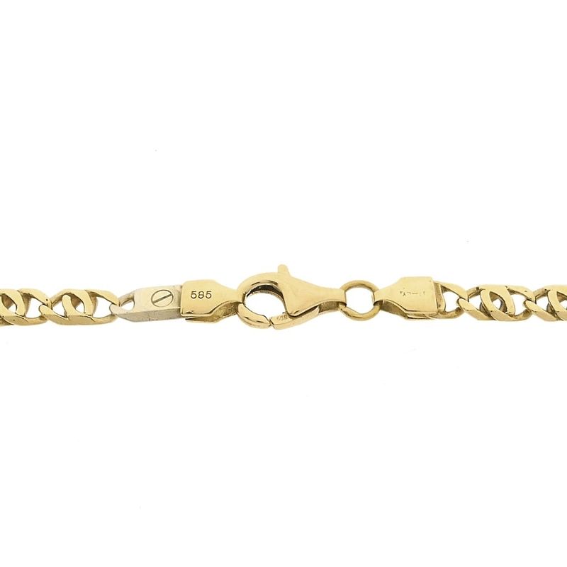Image 5 of Two-tone gold fantasy link necklace; Men's | 64.5 cm
