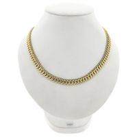 Gouden dubbele gourmetschakel ketting