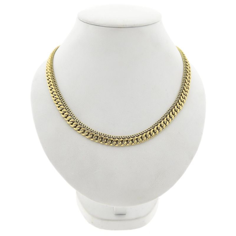 Afbeelding 1 van Gouden dubbele gourmetschakel ketting