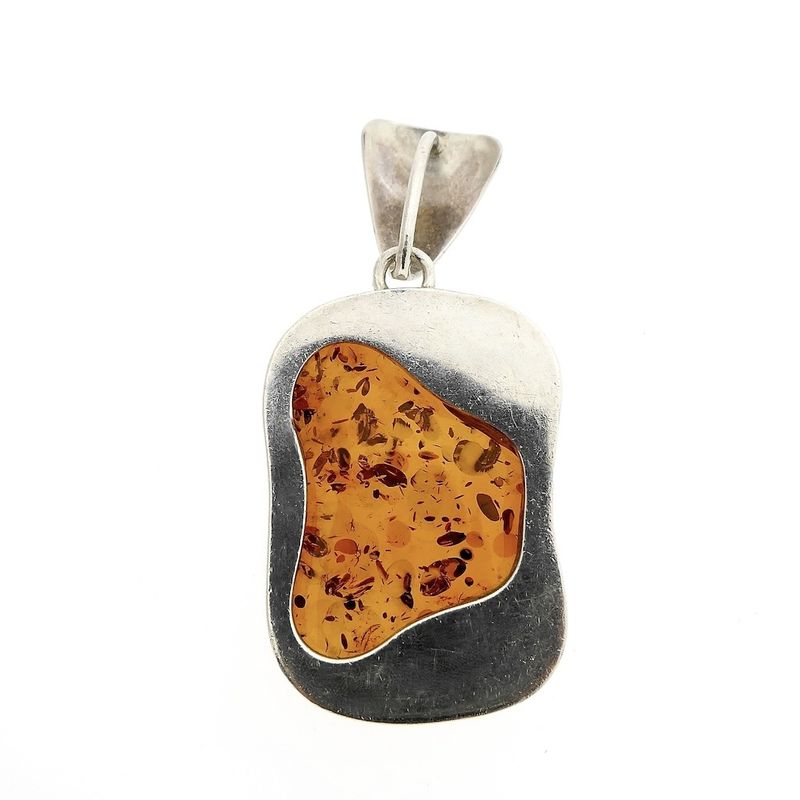 Image 7 of Silver pendant with amber