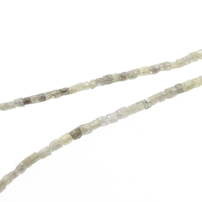 Image 6 of Uncut diamond bead necklace with gold clasp