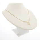 Image 5 of Gold flat cardano link chain with fixed pendant