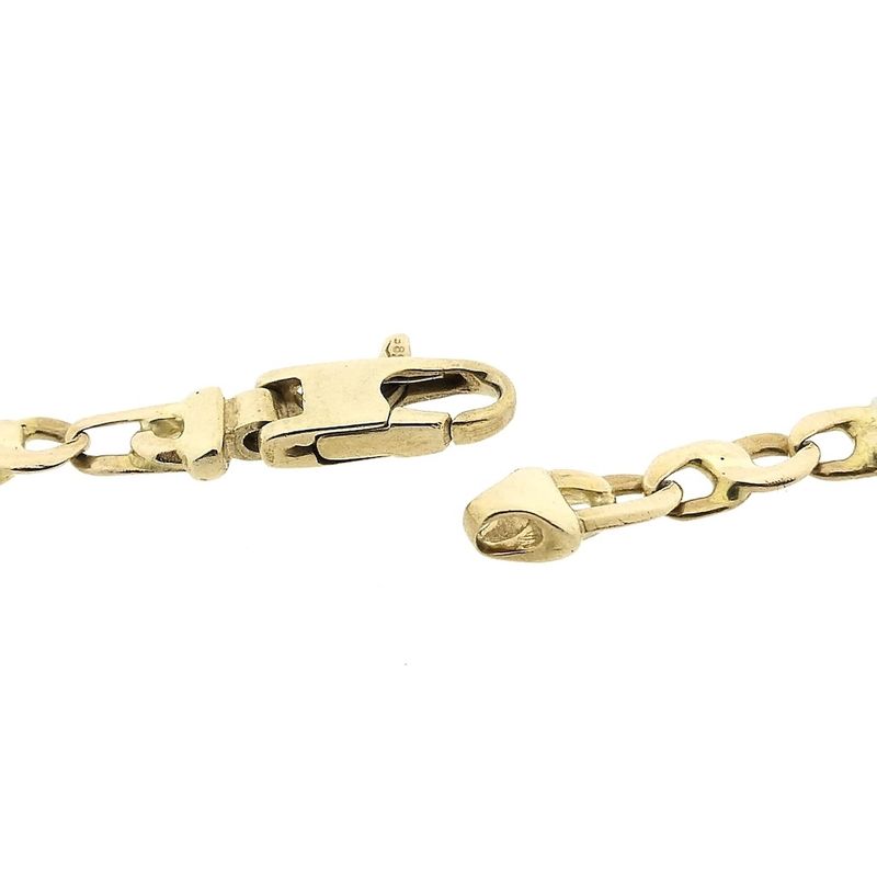 Image 6 of Two-tone gold navy link chain with diamonds