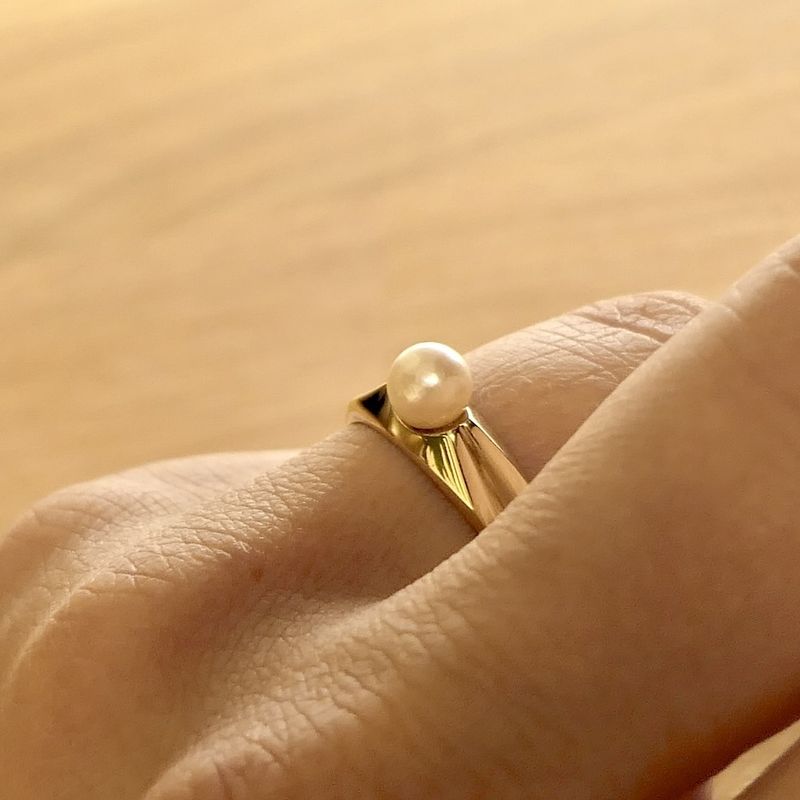 Image 7 of 8 carat ring with pearl