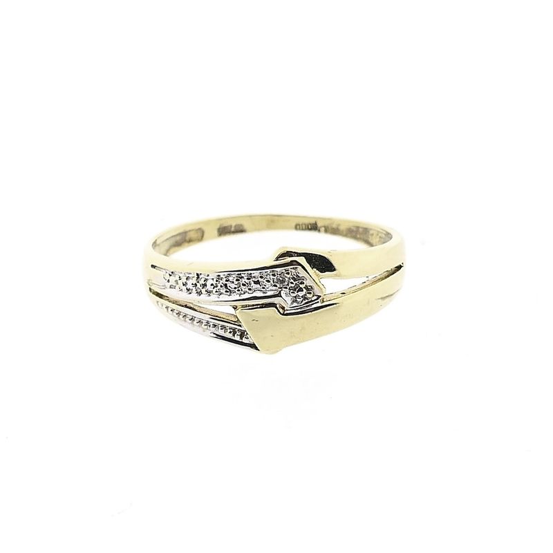 Image 3 of Gold Ring with Diamond; 0.005 ct.