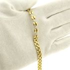 Image 11 of Gold Bismarck link bracelet with 0.4 ct diamond.