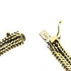 Image 8 of Gold herringbone link bracelet with diamond; 0.62 ct.