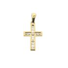 Image 8 of Gold pendant of a cross with zirconia