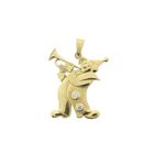Image 1 of Gold pendant of a clown with zirconia