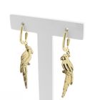Image 4 of 8-karat bicolor parrot earrings