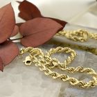 Image 2 of Gold twisted link bracelet | 20 cm
