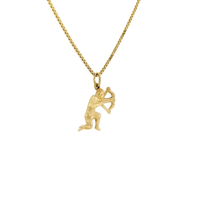 Image 5 of Gold zodiac sign pendant; Sagittarius