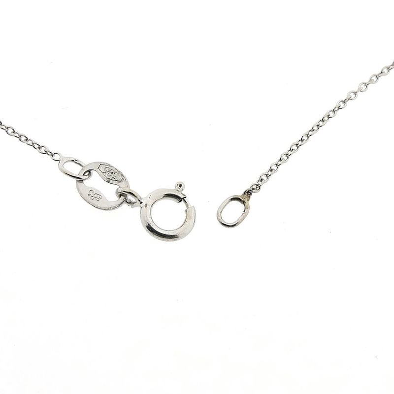 Image 6 of White gold anchor link necklace with fixed pendant