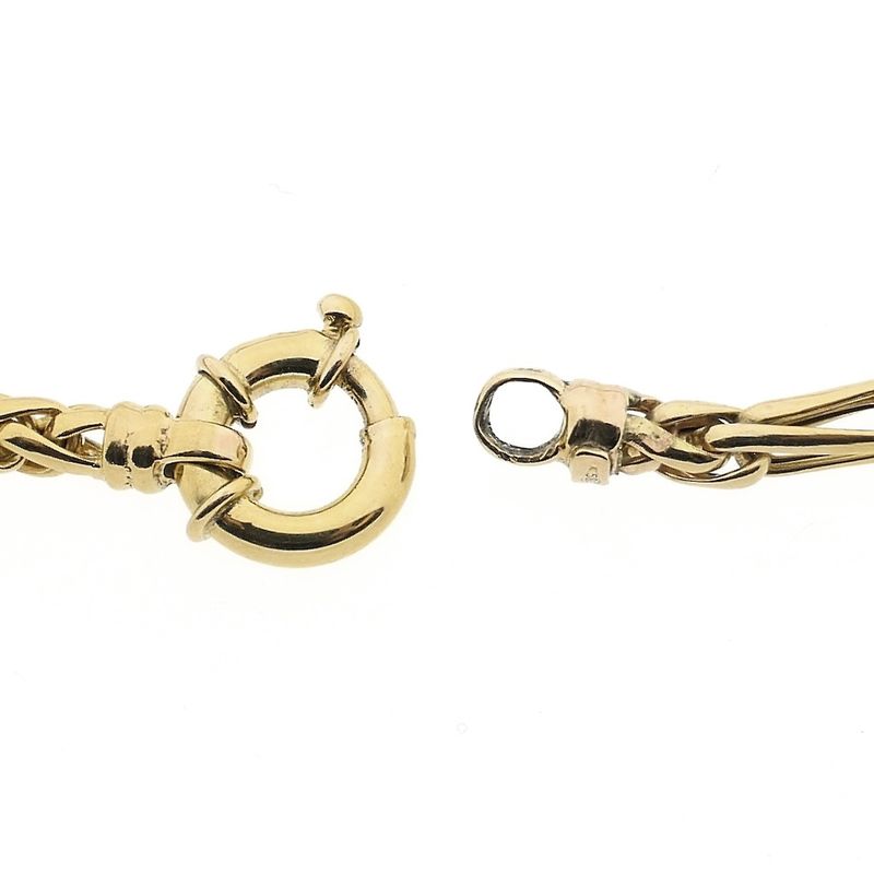 Image 10 of Gold foxtail link necklace | 43 cm