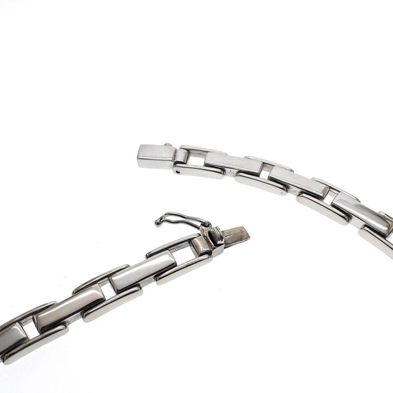 Image 3 of 18K white gold women's necklace with 1.04 ct. diamonds and pearl | 41 cm