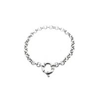 Silver jasseron link bracelet | 19 cm