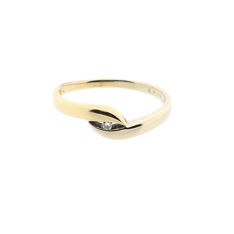 Image 3 of Jeunesse bicolor gold ring with diamond; 0.02 ct