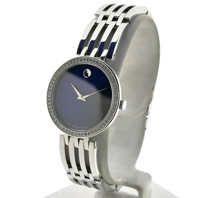Image 2 of Movado Esperanza; Women's watch with diamonds and Bleu 'Mother of Pearl' dial; 0607231
