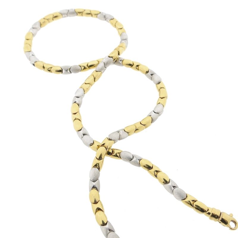 Image 11 of Two-tone gold fantasy link necklace