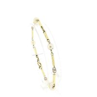 Two-tone gold bracelet with pearls