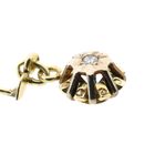 Image 10 of Bicolor Gold Earrings with Floral Pendant and Diamonds