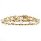 Image 3 of Vintage gold bracelet with pearls