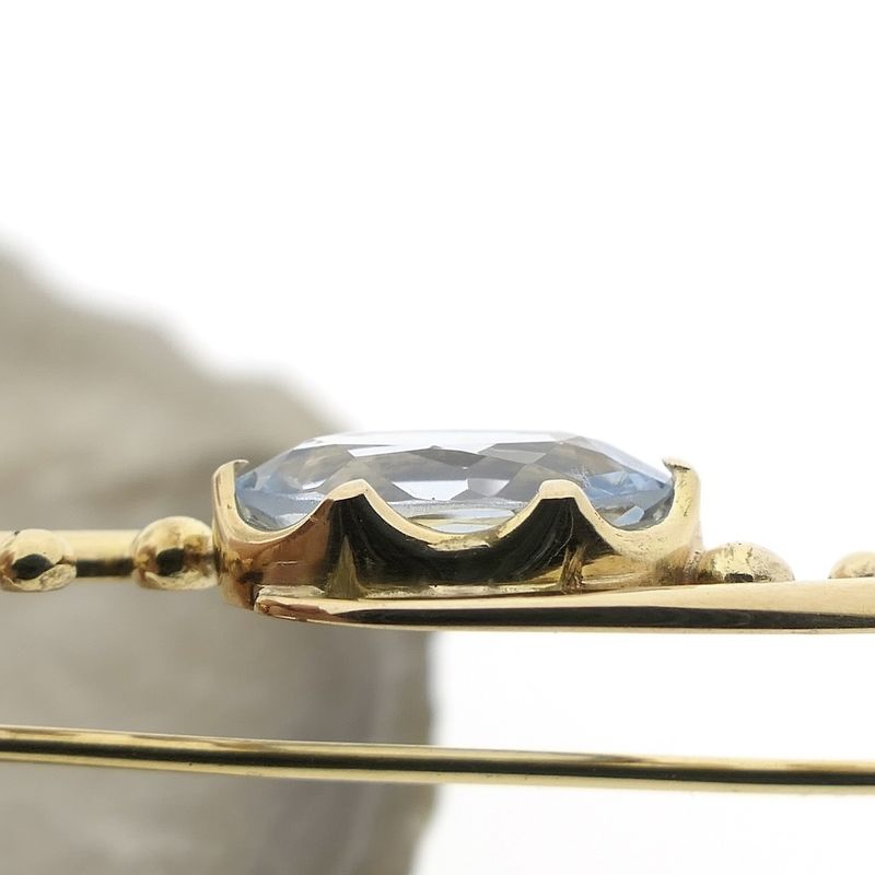 Image 4 of Gold brooch with topaz | Vintage