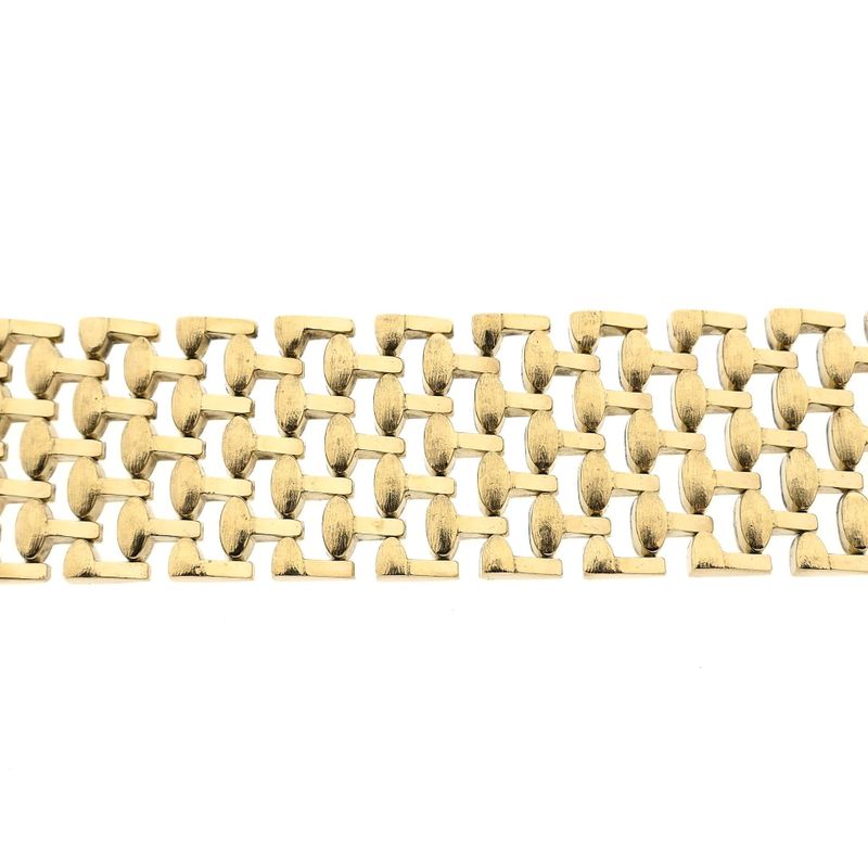 Image 6 of Gold Wide Bismarck Link Bracelet