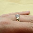 Image 9 of Gold entourage ring with diamonds | 0.19 ct.