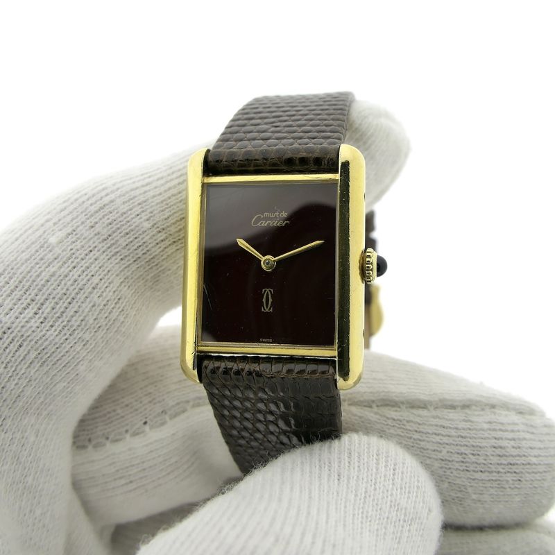 Image 15 of Cartier Tank Vermeil; Vintage mechanical women's watch