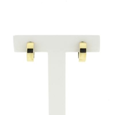 Image 1 of Gold hinged hoop earrings | Ø 12.4 mm