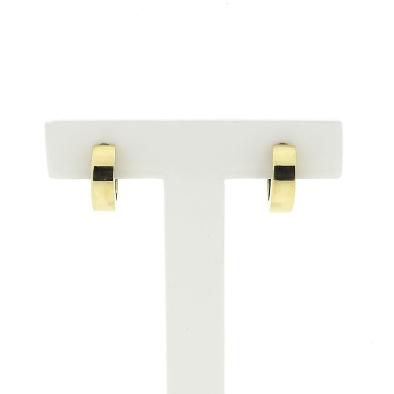 Image 1 of Gold hinged hoop earrings | Ø 12.4 mm