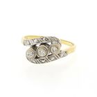 Image 3 of Bicolor Gold Ring with Diamond; 0.19 ct.