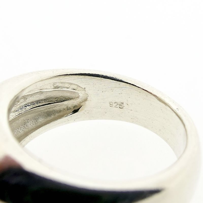 Image 4 of Silver ring with a domed design
