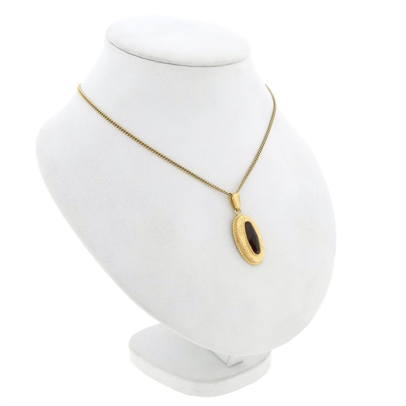 Image 5 of Vintage Gold Pendant with Garnet