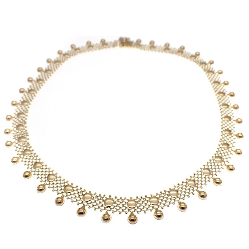 Image 2 of Gold women's necklace; Vintage | 45 cm