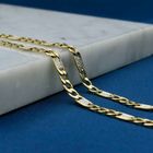 Image 2 of Two-tone gold Figaro link chain