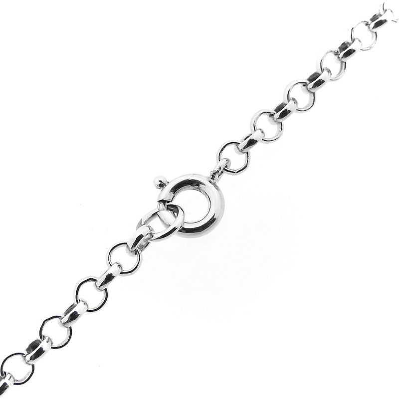 Image 6 of Silver jasseron link chain | 70 cm