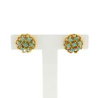 Image 1 of 18 ct. Gold stud earrings with turquoise