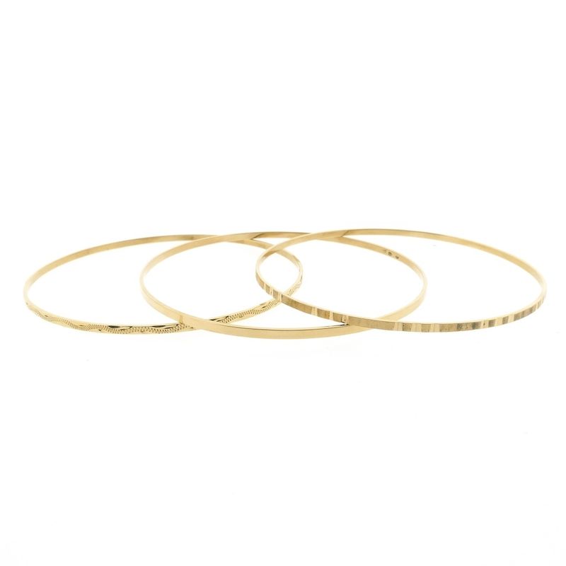 Image 3 of Gold bracelet set; Size M/L