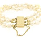 Image 4 of Pearl bracelet with gold clasp; Antique | 20 cm