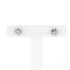 Image 1 of White gold stud earrings with zirconia